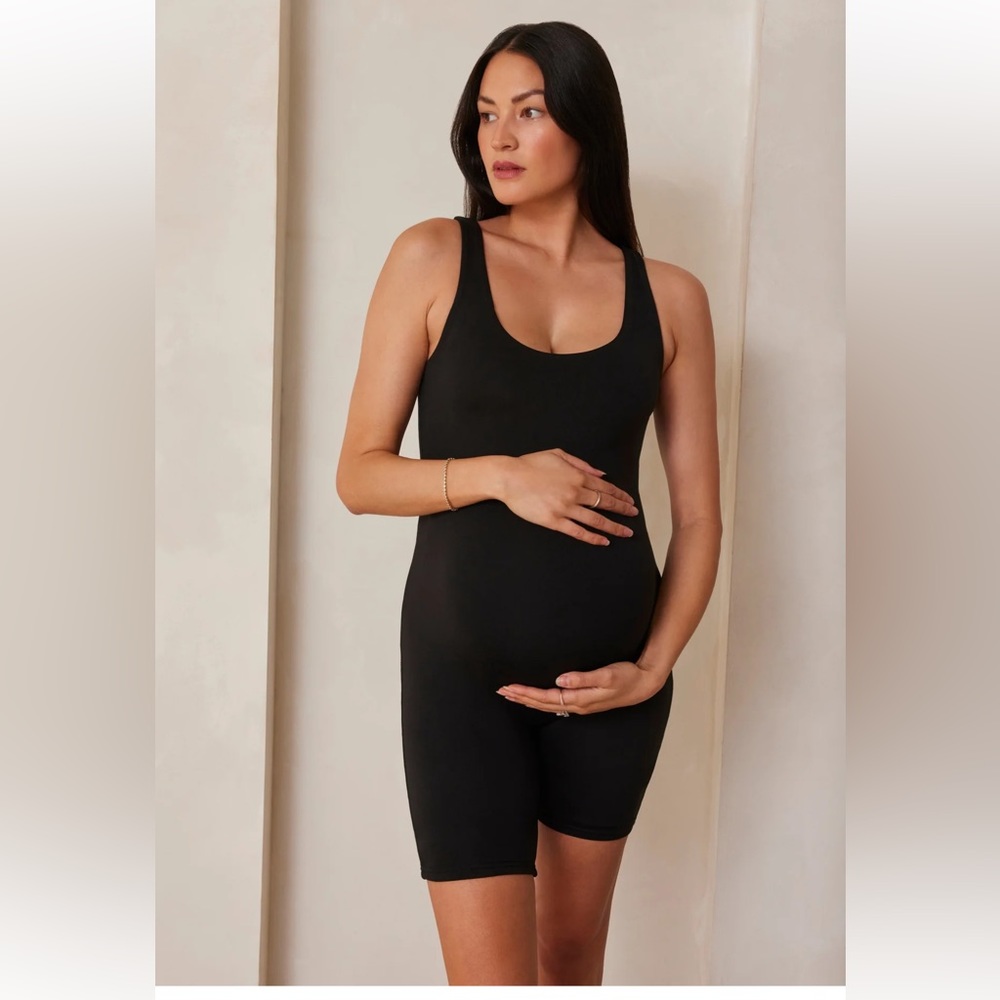 Black Maternity Shapewear Bodysuit